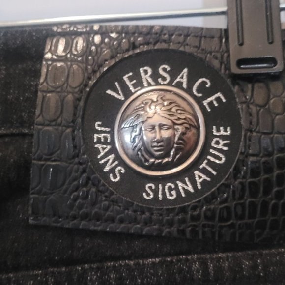 VERSACE JEANS SIGNATURE Jeans Black size 31 45 from S/S 1993 Miami Collection - Picture 5 of 9